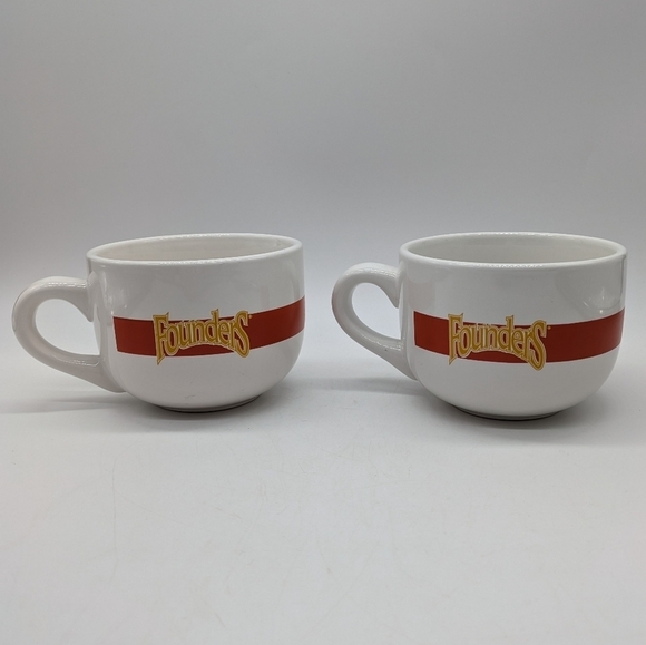 Founders Breakfast Stout ceramic coffee mugs set of 2 - Picture 4 of 10